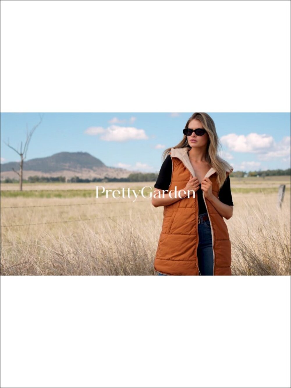 Reversible Fleece Hooded Long Vest Sleeveless Zip Up Winter Outerwear - Picture 6 of 6